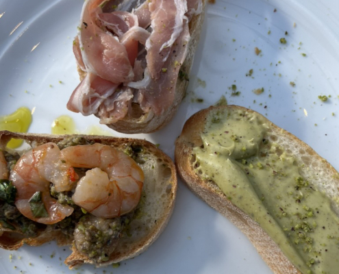 Pistazien-Crostini Crostini mit Pistazien